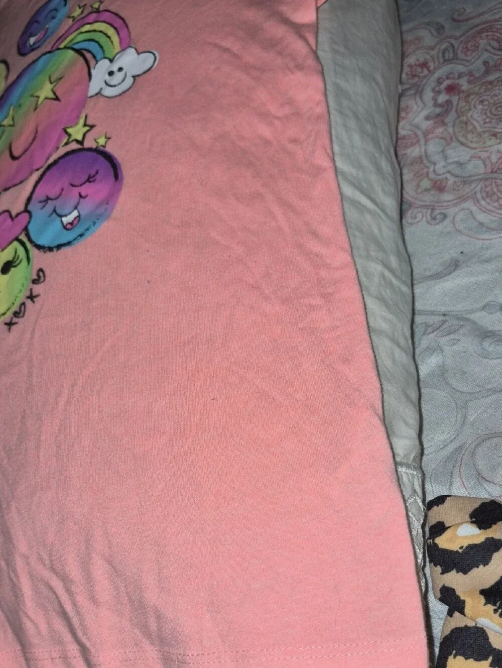 The Children's Place Pink Tee with Rainbow Smiley Faces